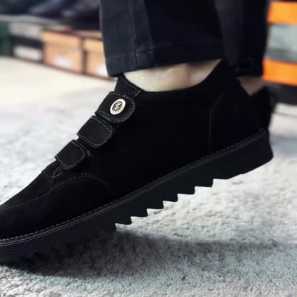 Men's Lord Suede Gold Buckle Shoes