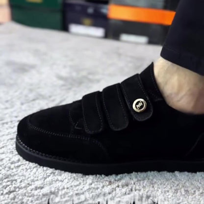 Men's Lord Suede Gold Buckle Shoes