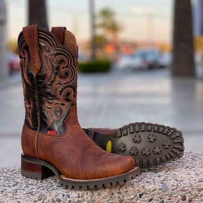 Bison truck sole cowboy boot