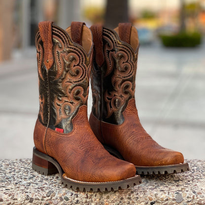 Bison truck sole cowboy boot