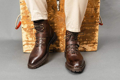Carlos Santos 8975 Hiking Boot In Dark Brown